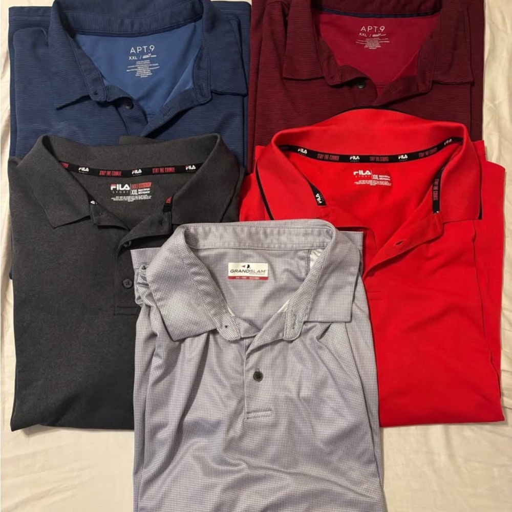 Lot of 5 Men's XXL Polos